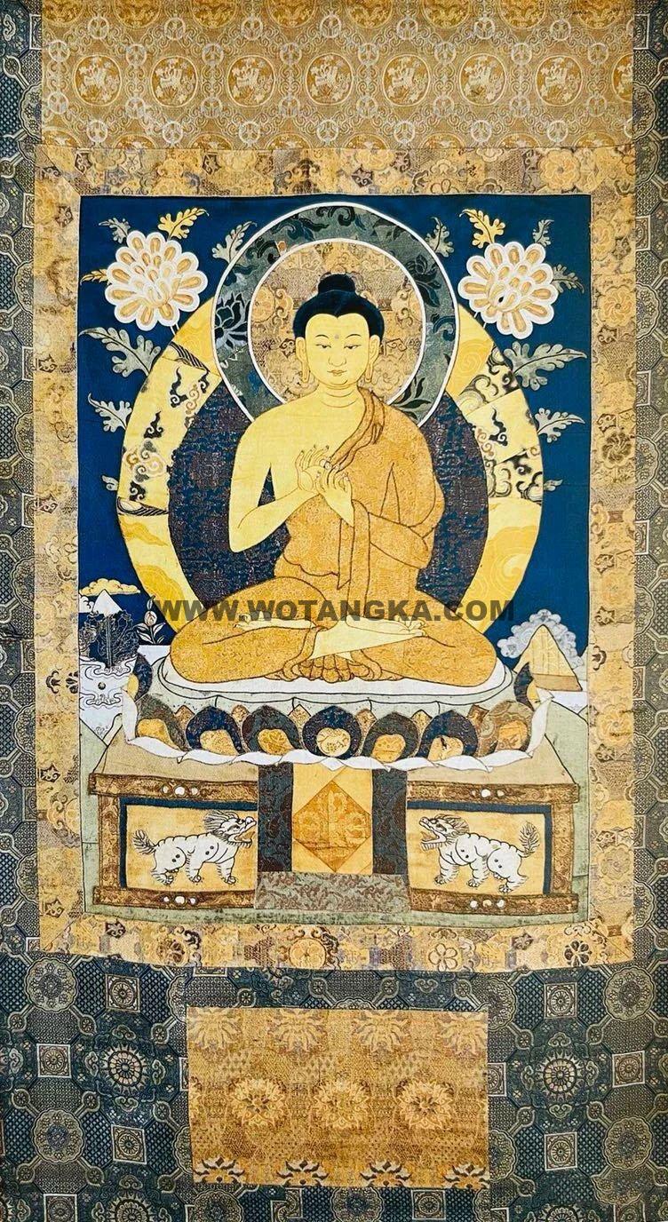 沃唐卡编号AC38952：释迦牟尼佛·贴花唐卡