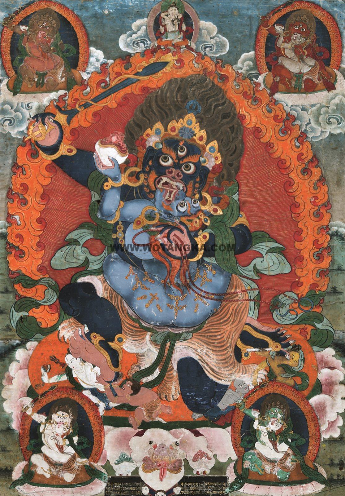沃唐卡编号AC49052：不动明王双身像