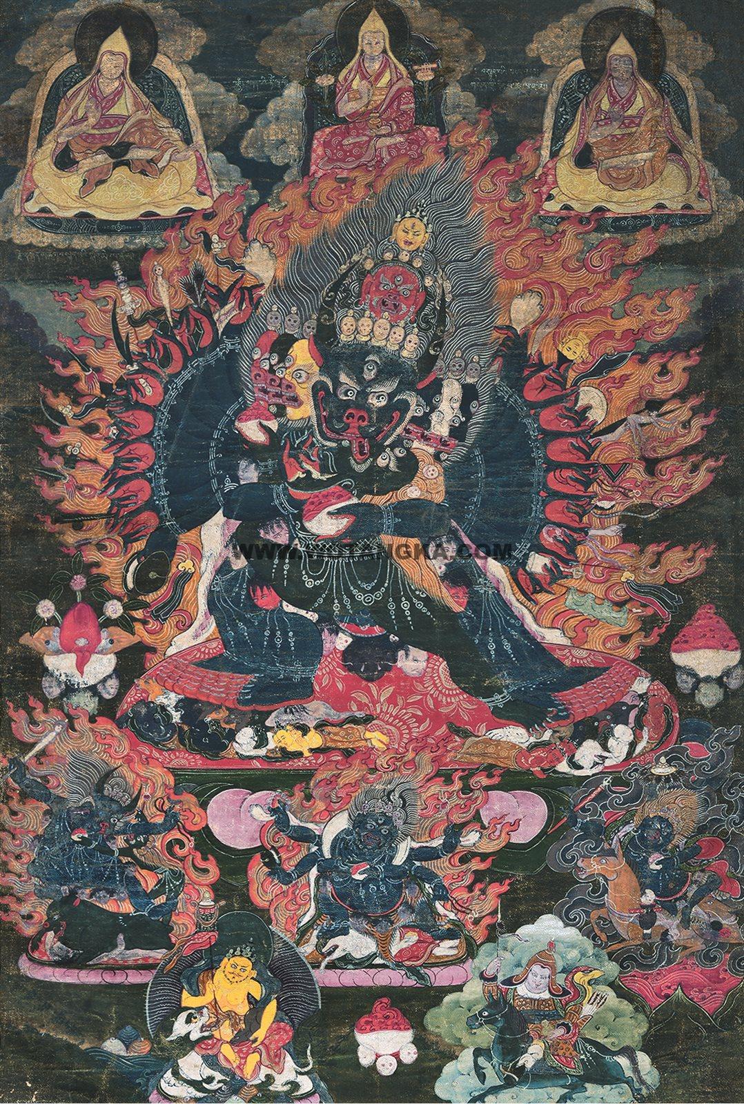 沃唐卡编号AC54203：大威德金刚