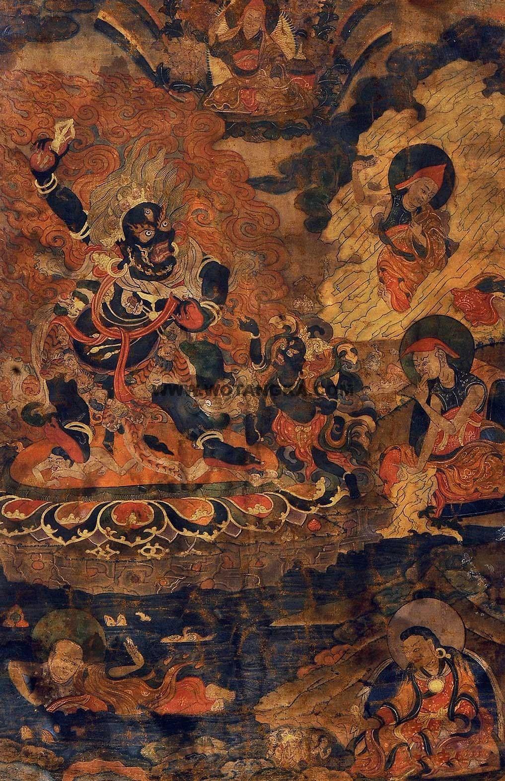 沃唐卡编号AC62106：莲花生大士·古汝师子吼