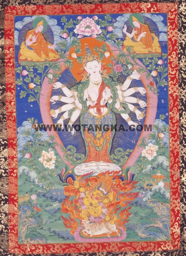 沃唐卡编号AC62312：不空羂索观音