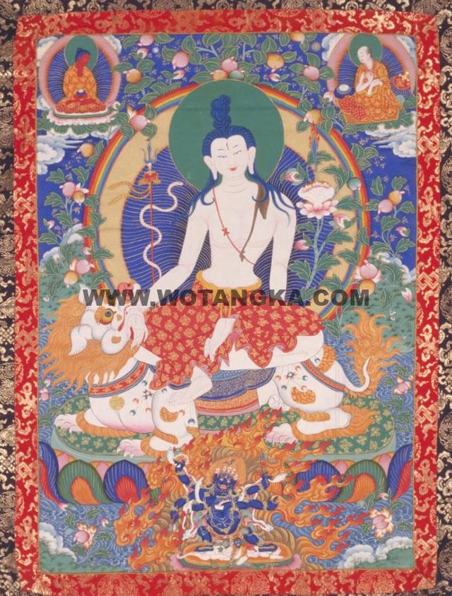 沃唐卡编号AC64201：狮吼观世音菩萨