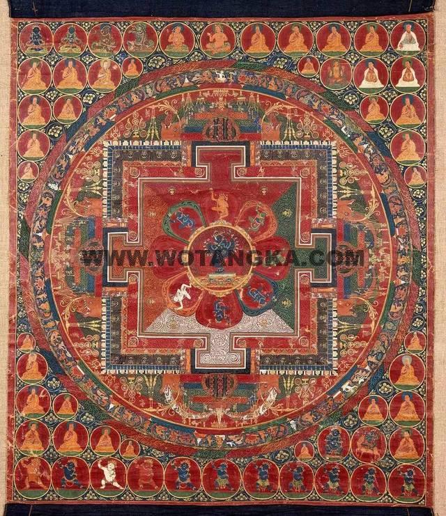 沃唐卡编号AC88348：喜金刚坛城