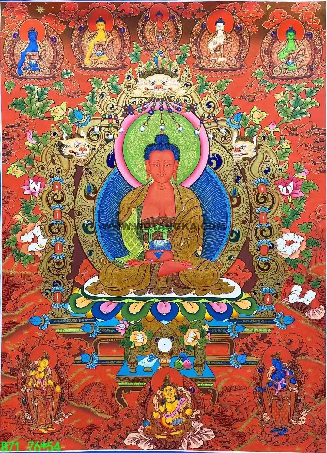 编号138-297812:红金唐卡-阿弥陀佛(76*54CM左右)