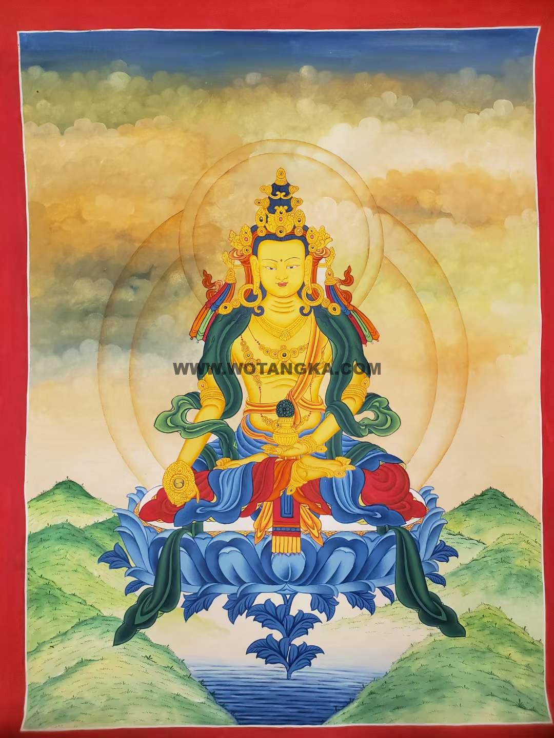 编号160-367606：彩绘唐卡-地藏王菩萨（60*45CM左右）