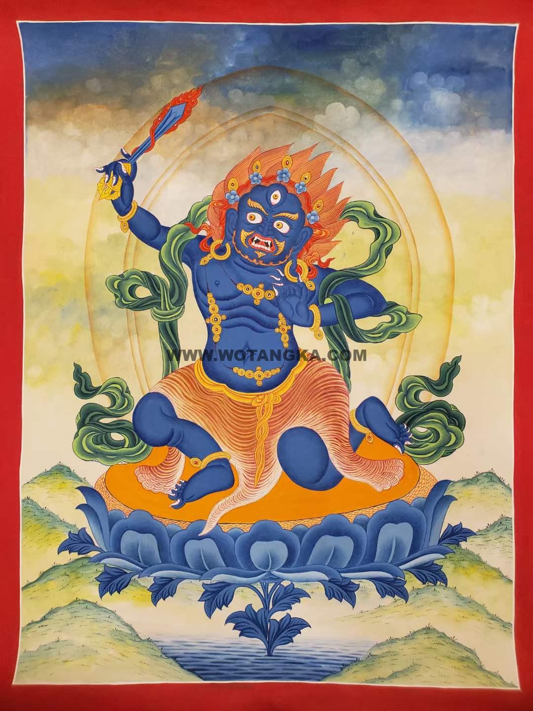 编号160-371009:彩绘唐卡-不动明王(60*45CM左右)