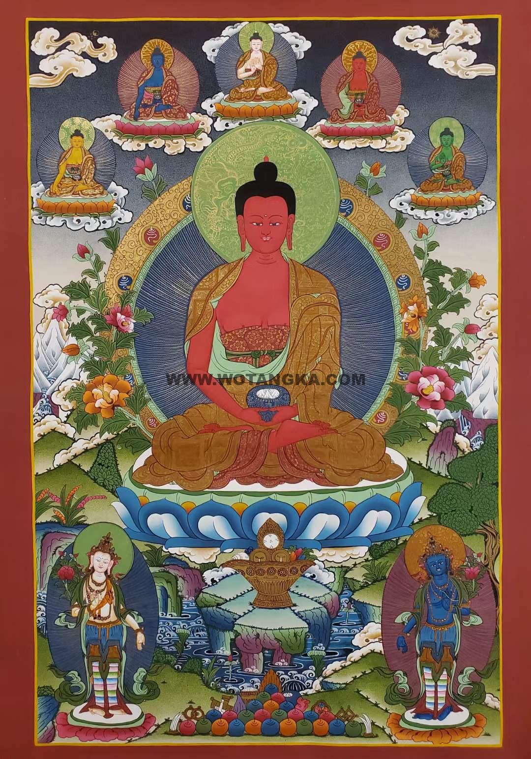 编号173-117964:彩绘唐卡-阿弥陀佛(70*50CM左右)