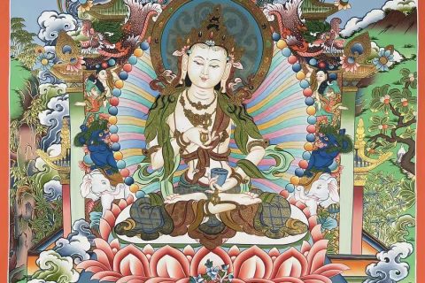 编号173-287698：彩绘唐卡-金刚萨埵（75*55CM左右）