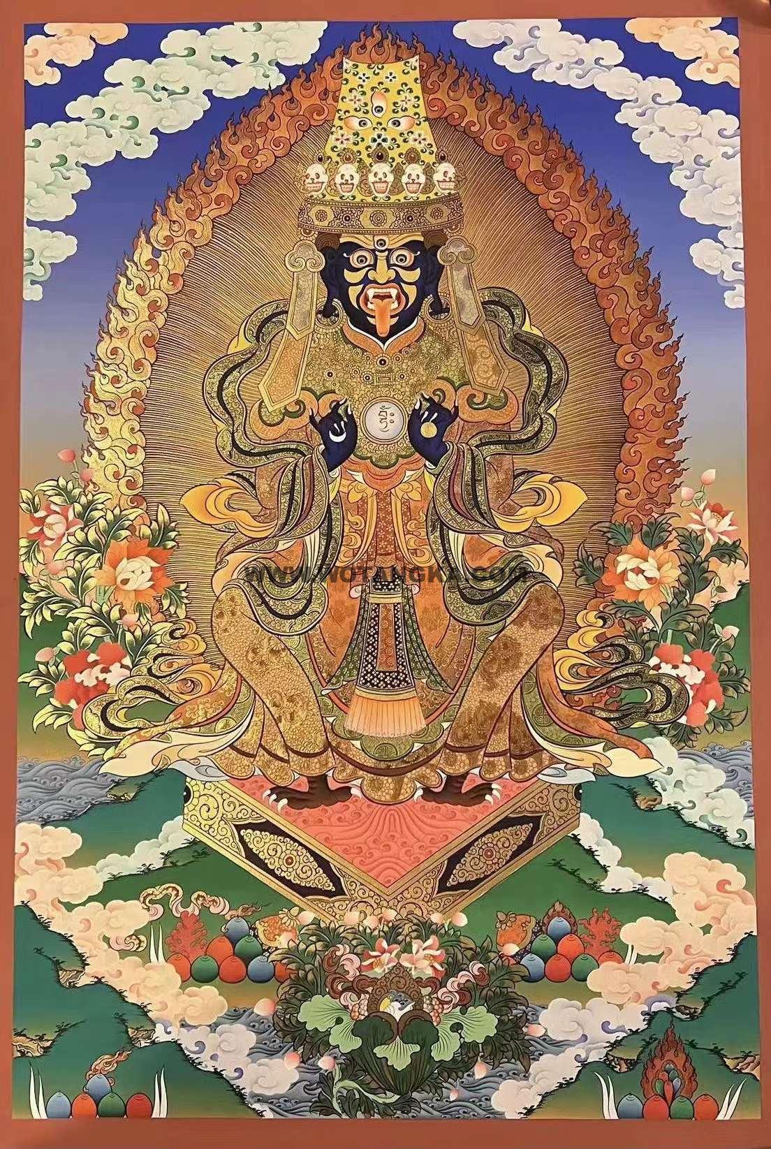 编号173-483814：彩绘唐卡-扎基拉姆（75*55CM左右）