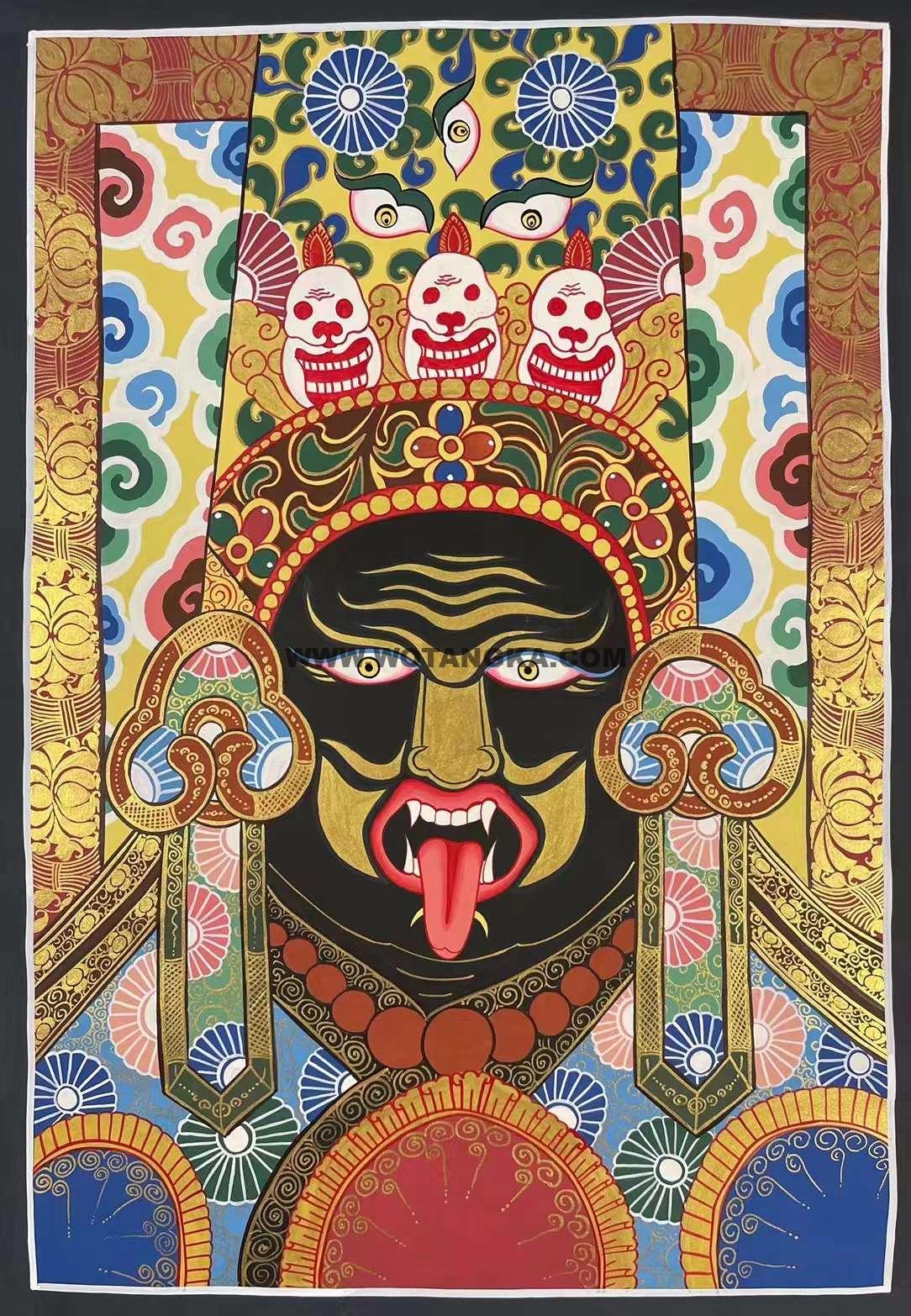 编号173-921615：彩绘唐卡-扎基拉姆（60*40CM左右）