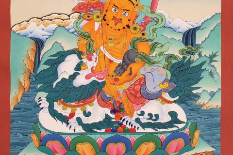 编号173-968427：嘎玛嘎赤-财宝天王（70*50CM左右）