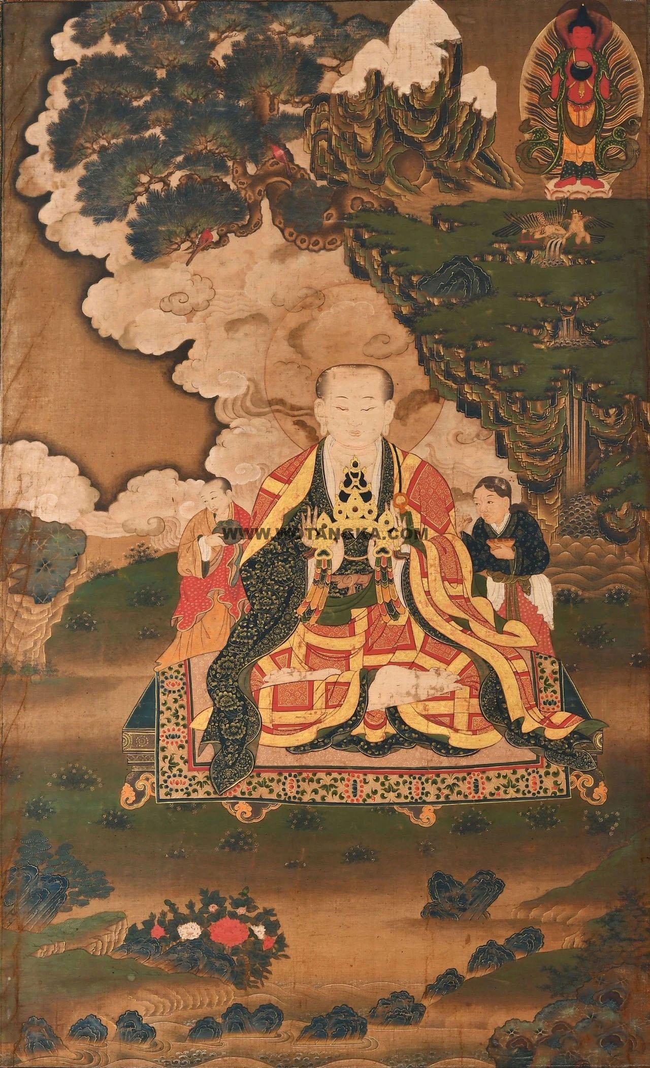 沃唐卡编号AC18412：罗怙罗尊者