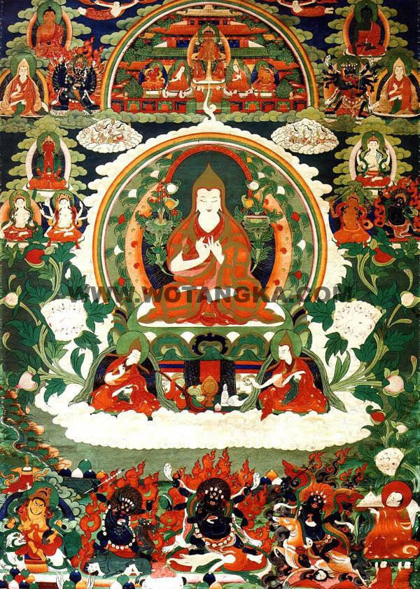 沃唐卡编号AC21996：宗喀巴大师