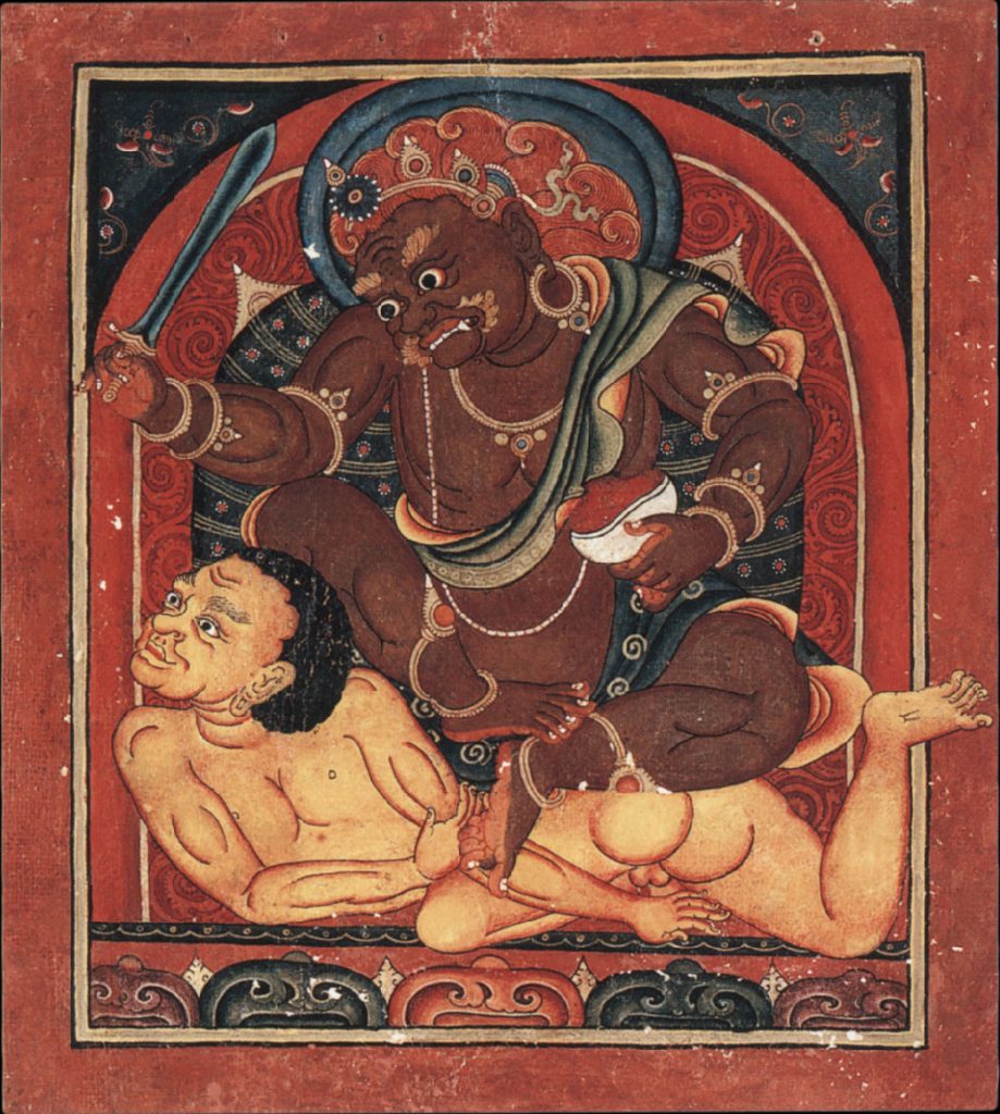 沃唐卡编号AC25682：忿怒相财神