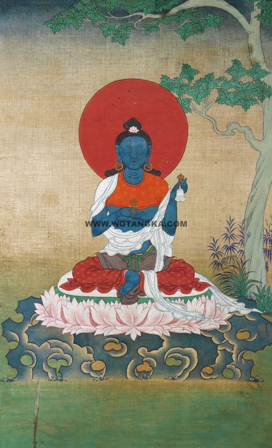 沃唐卡编号AC32410:地藏菩萨