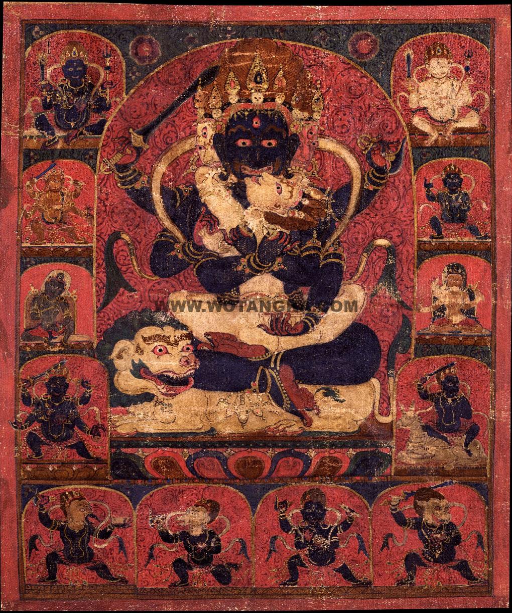 沃唐卡编号AC45824:瑜伽虚空金刚