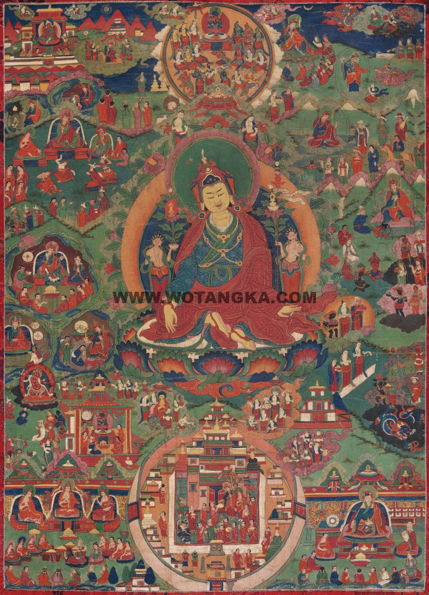 沃唐卡编号AC48821：莲花生大师·传记