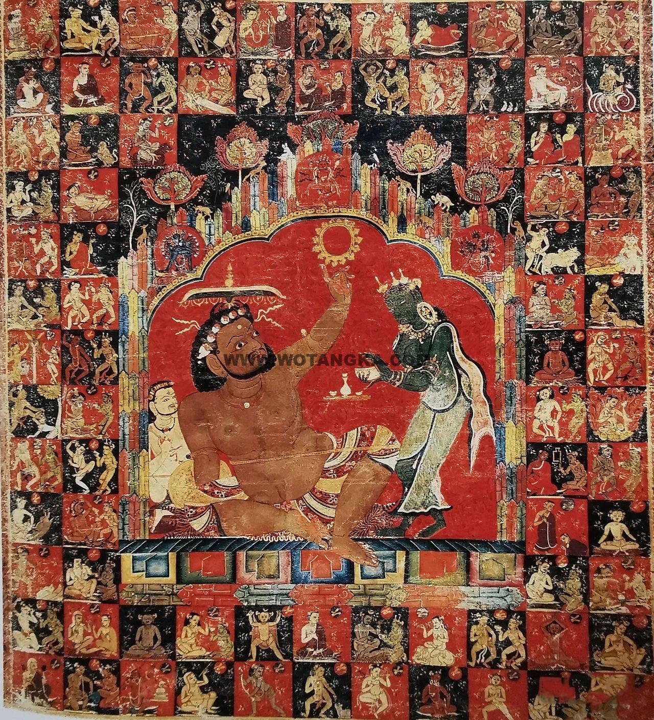 沃唐卡编号AC55158：大成就者·毗卢巴