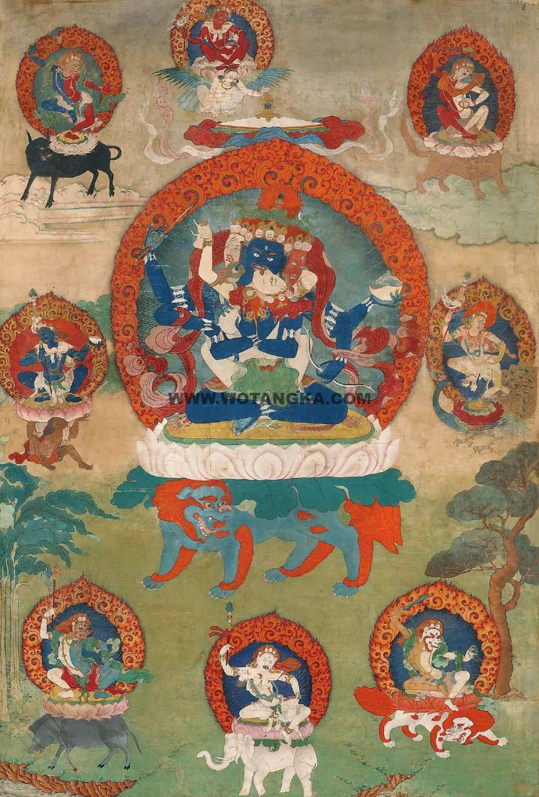 沃唐卡编号AC55761：瑜伽虚空金刚