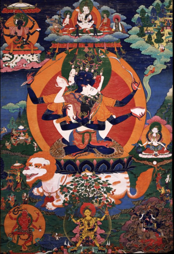 伽羅 沃唐卡编号AC55843：瑜伽虚空金刚| 沃唐卡www.WoTangKa.com