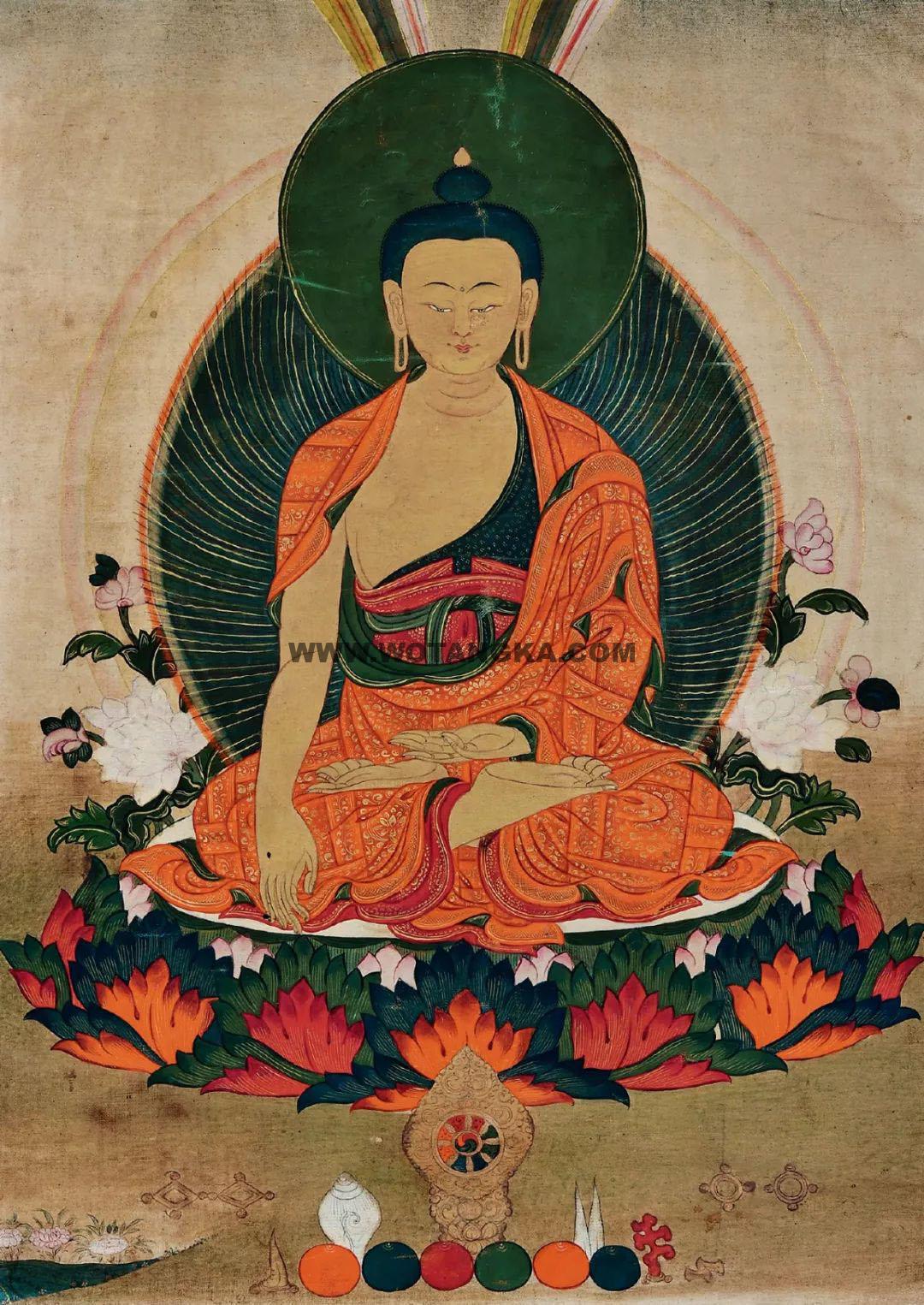 沃唐卡编号AC82066:释迦摩尼佛