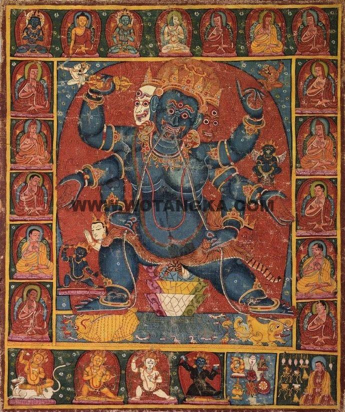 沃唐卡编号AC83282：独尊大轮金刚手