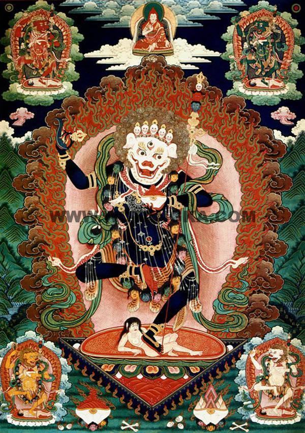 沃唐卡编号AC95836：狮面空行母