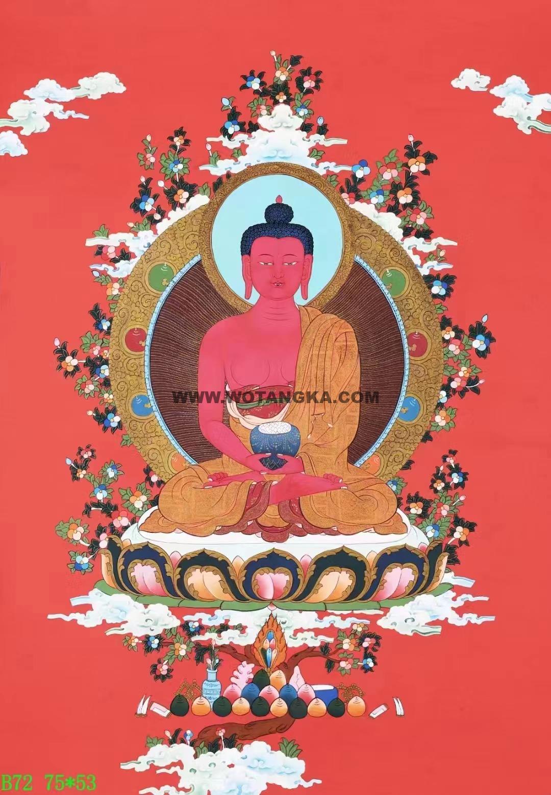 编号138-224791:红金唐卡-阿弥陀佛(75*53CM左右)