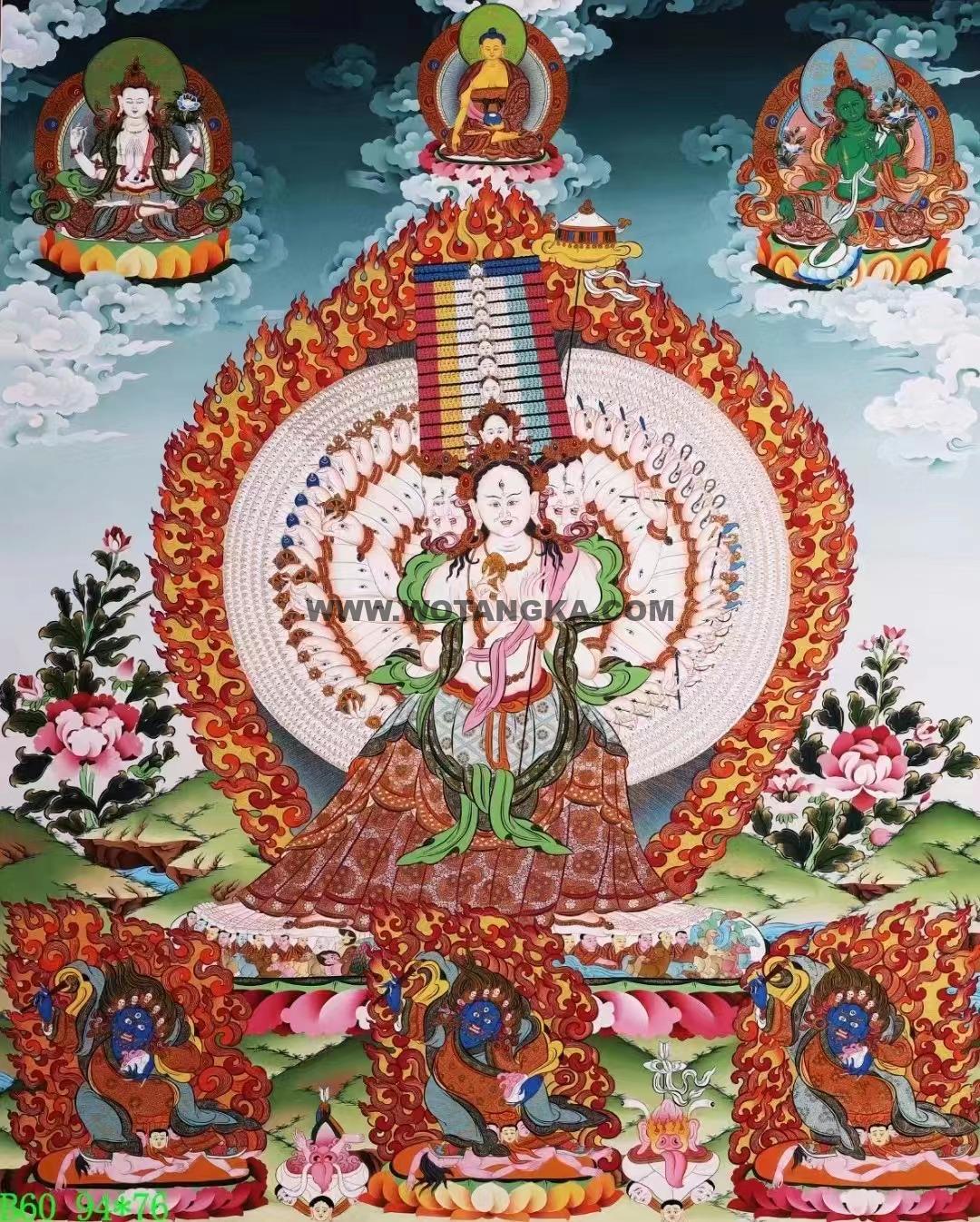 编号138-264351:彩绘唐卡-大白伞盖佛母(94*76CM左右)