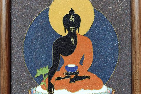 编号138-287843：掐丝唐卡-药师佛（36**26CM左右）