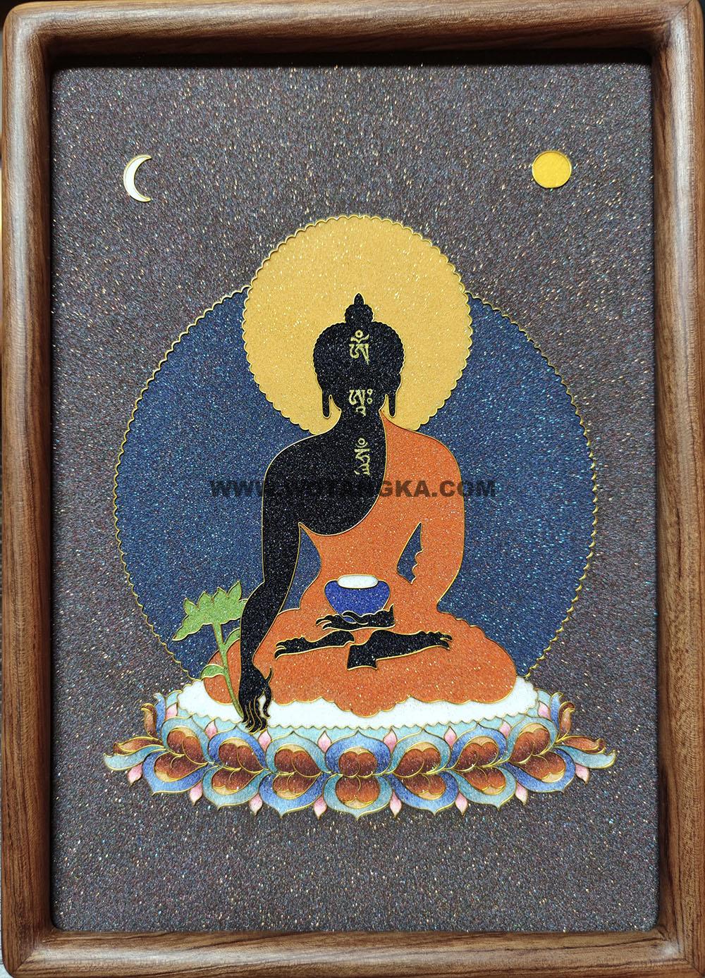 编号138-287843:掐丝唐卡-药师佛(36**26CM左右)