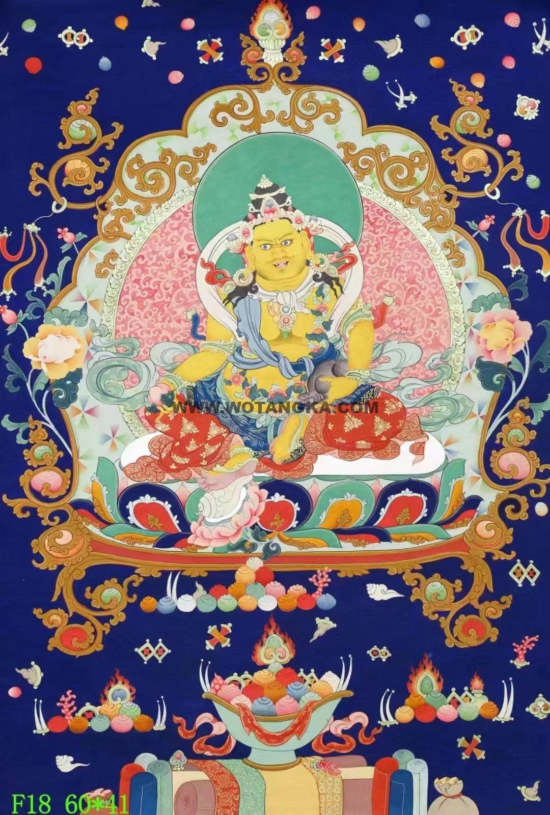 编号138-346678:彩绘唐卡-黄财神(60*41CM左右)