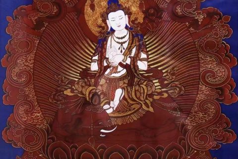 编号138-472041：红金唐卡-普贤菩萨（70*50CM左右）