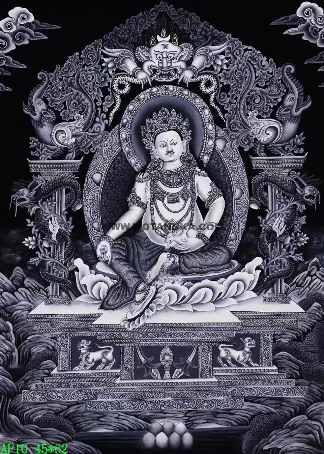 编号138-559831:彩绘唐卡-黄财神(62*45M左右)