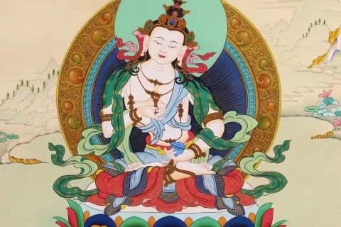 编号138-658124：彩绘唐卡-金刚萨埵（61*45CM左右）