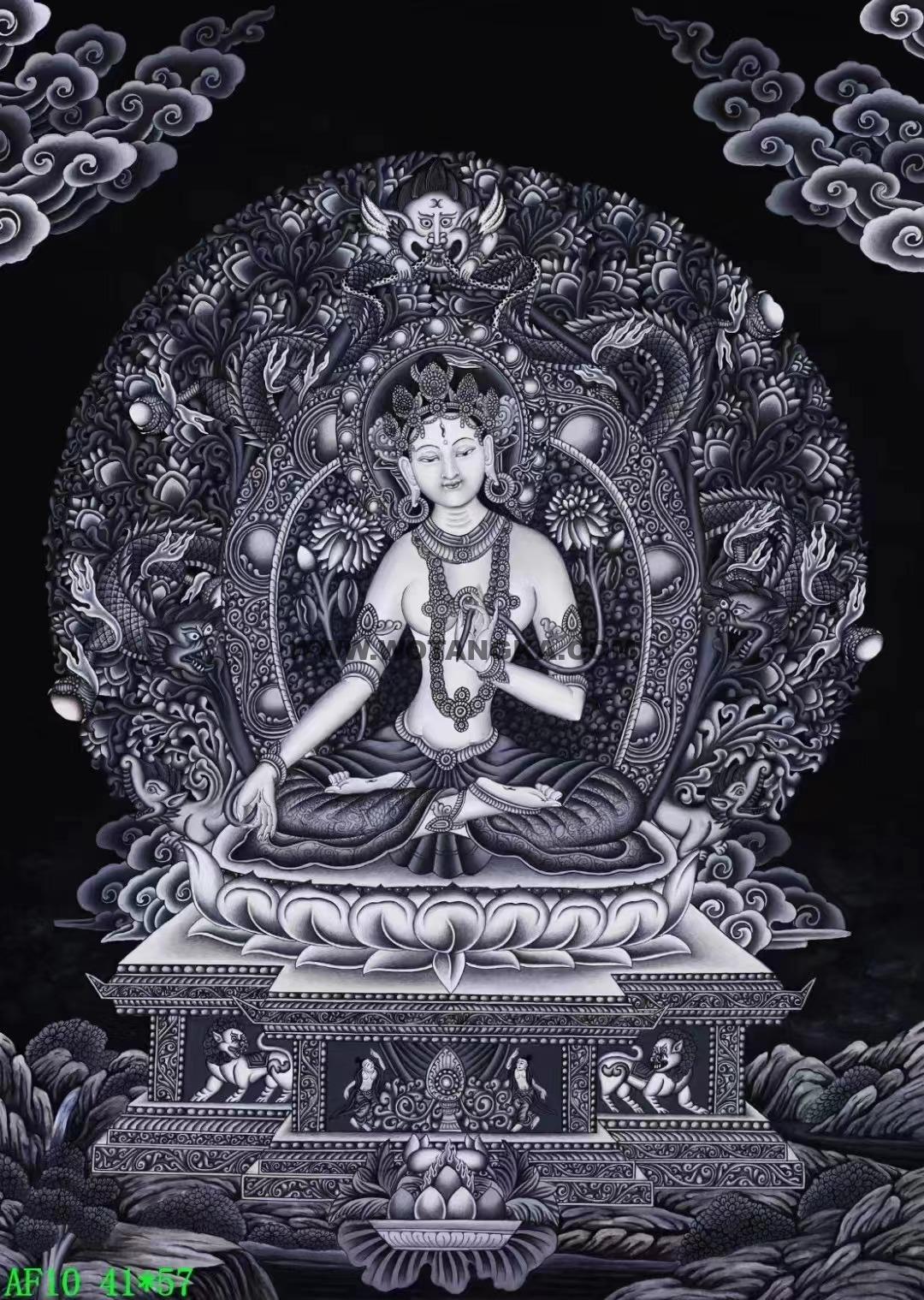 编号138-710247：彩绘唐卡-白度母（57*41CM左右）