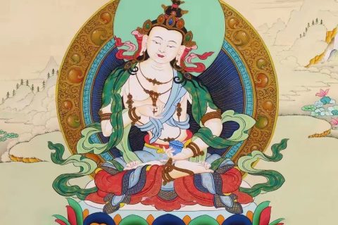 编号138-788764：彩绘唐卡-金刚萨埵（61*45CM左右）
