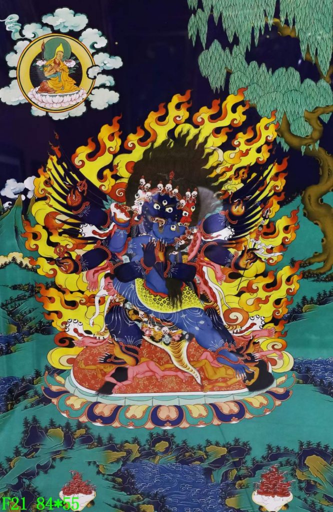 编号138-861950：彩绘唐卡-普巴金刚（84*55CM左右）