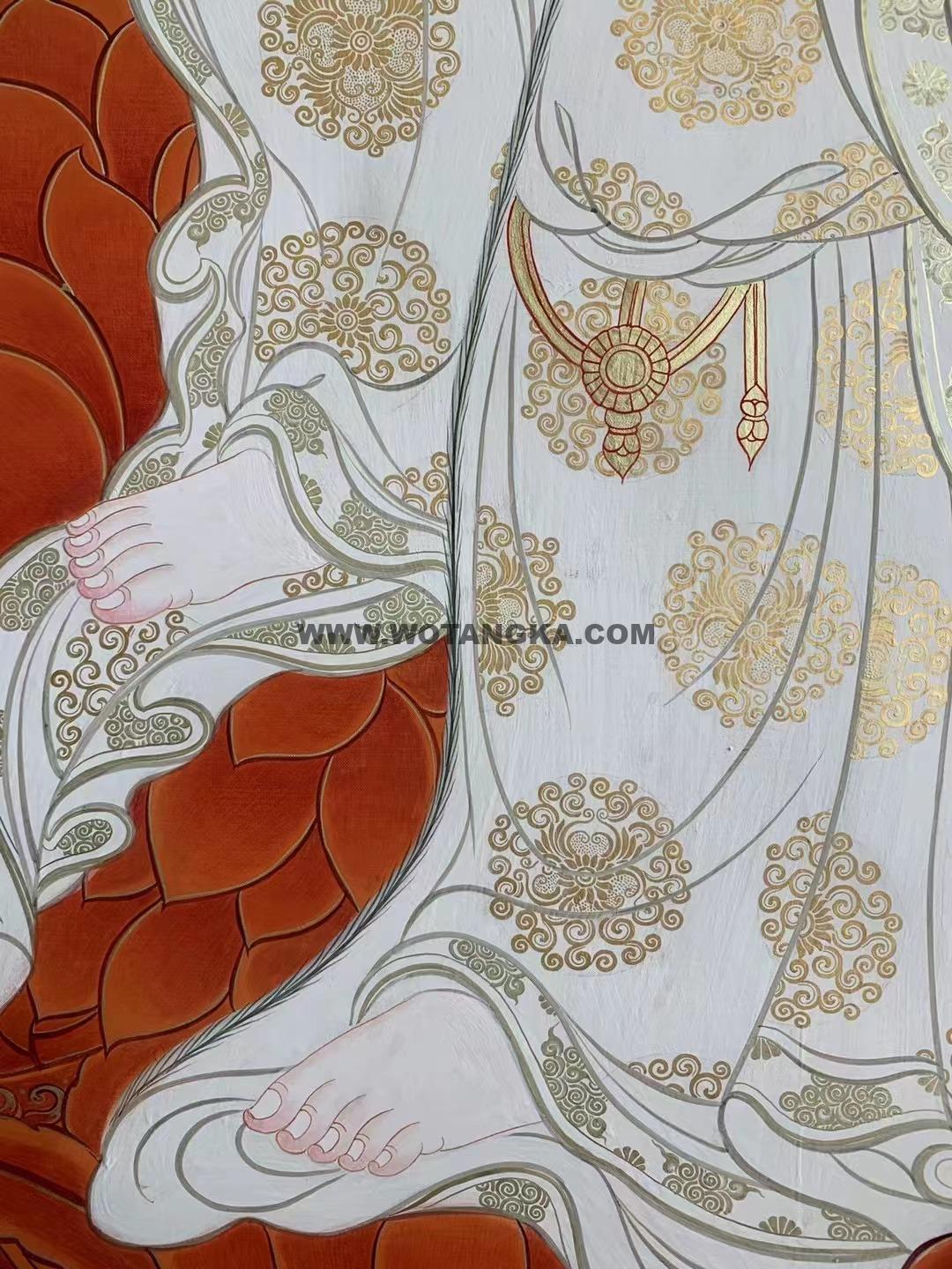 编号188-208492：红金唐卡-持莲观音（100*70CM左右）