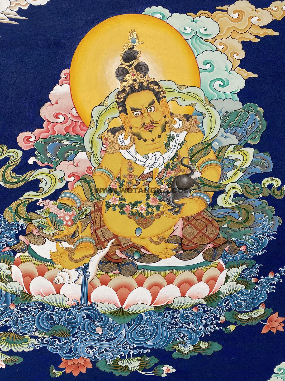 编号188-223510:彩绘唐卡-黄财神(70*50CM左右)