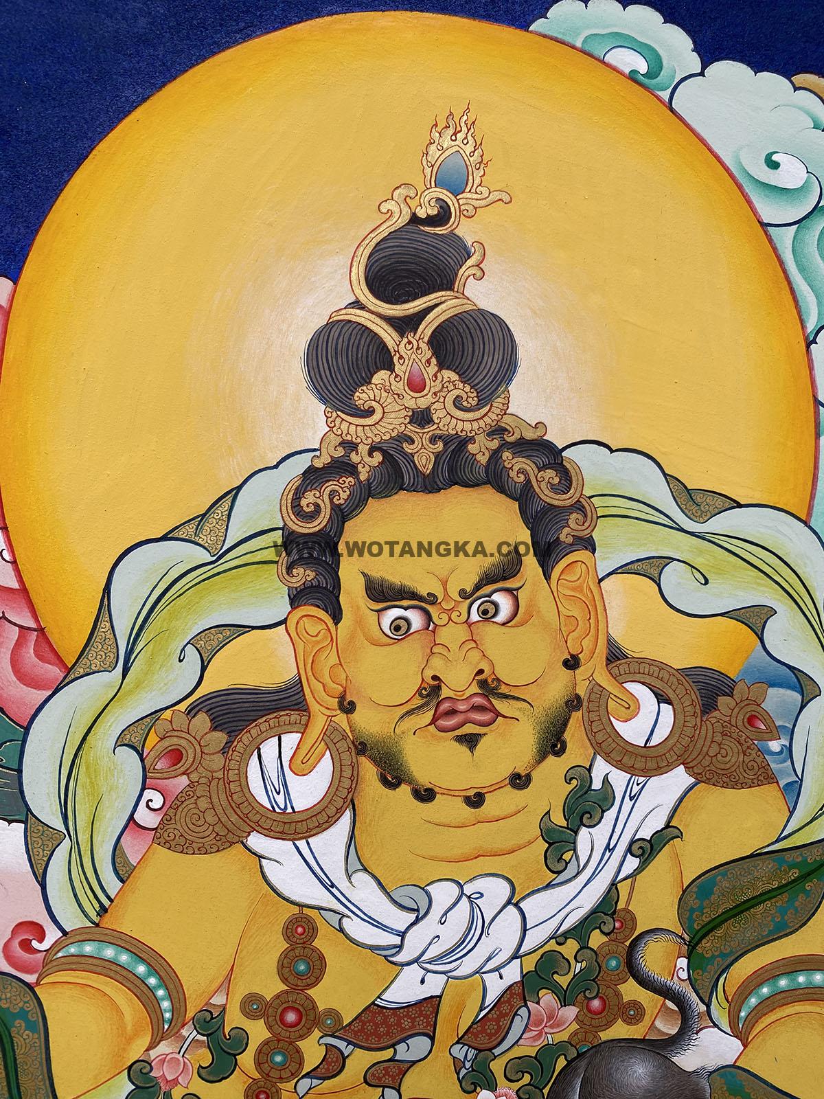 编号188-223510:彩绘唐卡-黄财神(70*50CM左右)