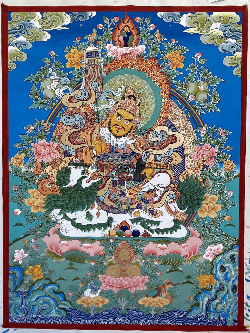 编号188-248097:彩绘唐卡-财宝天王(60*40CM左右)