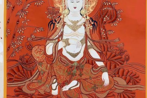 编号188-267477：红金唐卡-普贤菩萨（70*50CM左右）