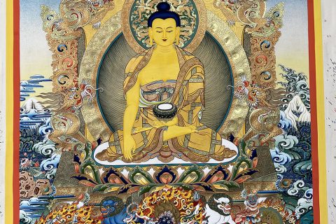 编号188-354258：彩绘唐卡-释迦牟尼佛（100*72CM左右）