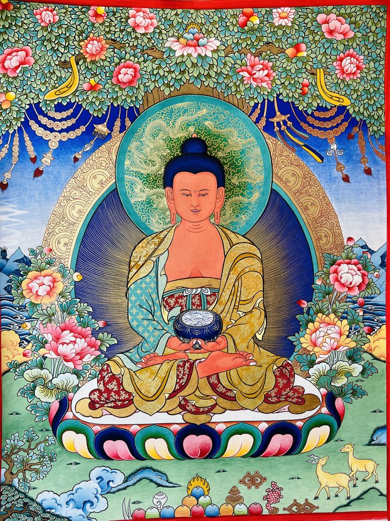 编号188-447386：彩绘唐卡-阿弥陀佛（70*50CM左右）