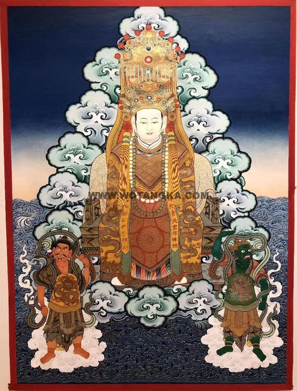 热贡-东智加·画院：彩绘唐卡-圣母·妈祖（70*50CM左右）