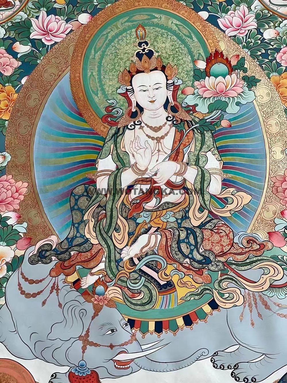 编号188-473124:彩绘唐卡-普贤菩萨(100*70CM左右)