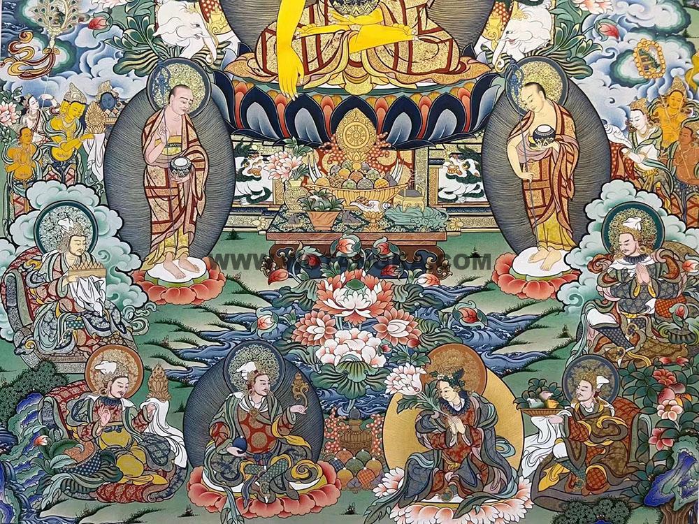 热贡-东智加·画院:彩绘唐卡-释迦牟尼佛(100*70CM左右)