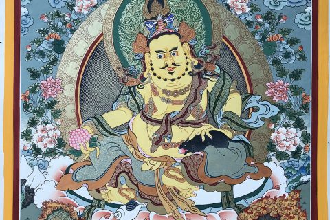 编号188-696116：彩绘唐卡-五方财神（80*50CM左右）