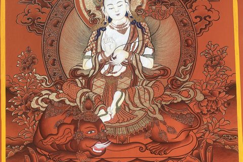 编号188-846843：红金唐卡-普贤菩萨（75*50CM左右）